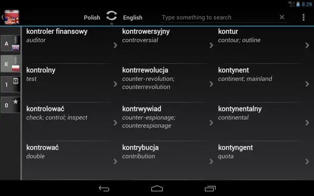 Free Eng-Pol Dictionary android App screenshot 0