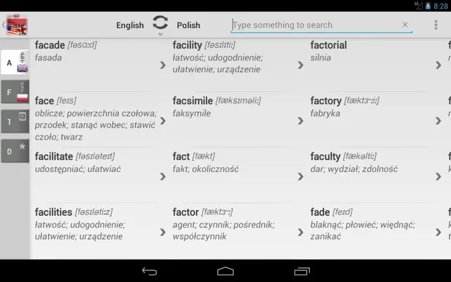 Free Eng-Pol Dictionary android App screenshot 1