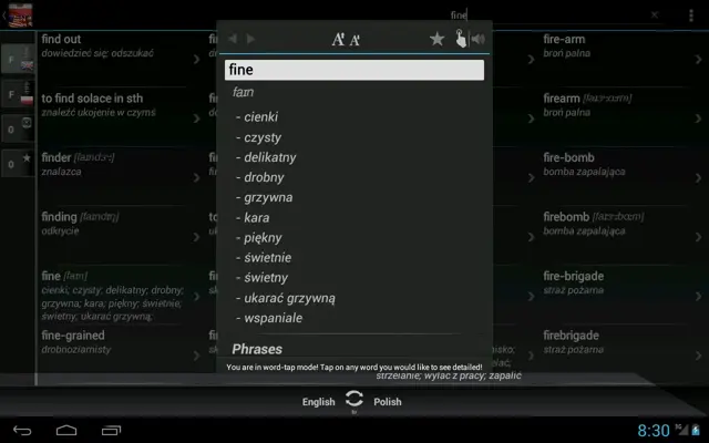 Free Eng-Pol Dictionary android App screenshot 3
